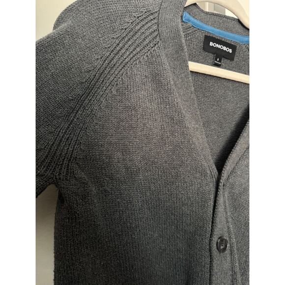 Bonobos Cardigan Gray V Neck Women’s Small Sweater Heavyweight EUC Classic - Picture 5 of 8